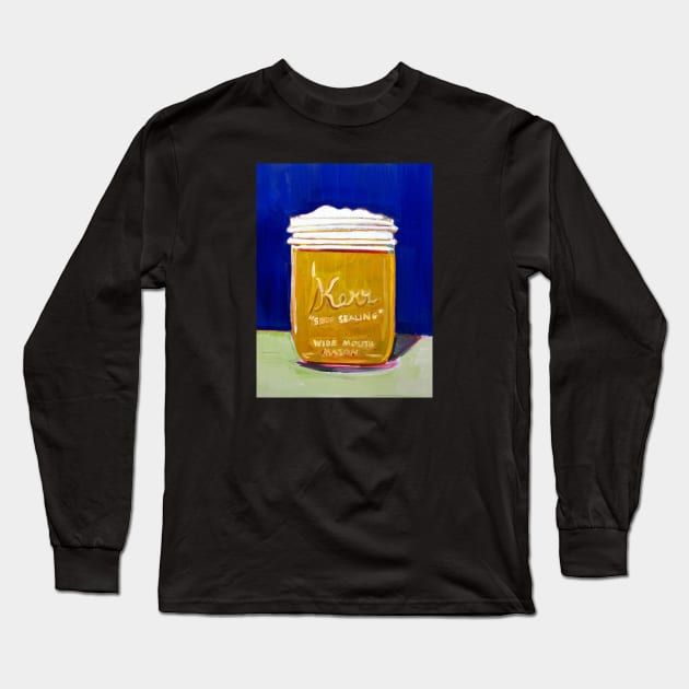 Homebrew in Pint Jar Long Sleeve T-Shirt by realartisbetter